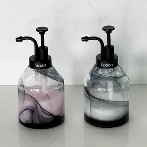 330ml Soap and Lotion  bottle Glass Set