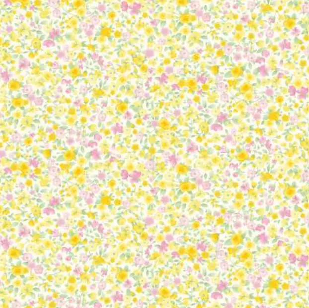 Tiny Floral in Buttercup Yellow Fabric