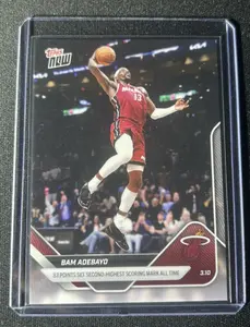 Bam Adebayo Miami Heat NBA Topps Now 83 Point Historical Card !