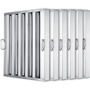 GARVEE Hood Filter, 5 Grooves Commercial Kitchen Range Hood Filter, 430 Stainless Steel, For Grease Rated Commercial Kitchen Exhaust Hoods, 6-Pack - 19.5 x 19.5 Inch