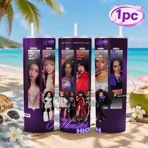 KATSEYE Tumbler Insulated Stainless Steel 20oz Travel Mug Leak Proof Thermal Cup Viral Aesthetic Kpop Idol Inspired Durable Water Bottle Home Office School Gym Outdoor Travel Teen Girls Fans Gift