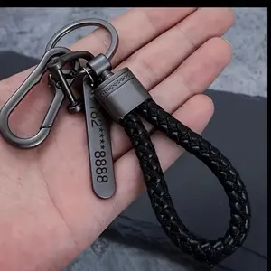 Premium Alloy steel Keychain with Braided Metal Cord Heavy duty