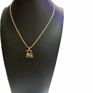 14Kt Gold 3-Tone Teddy Bear Chain  16” 3mm Sparkle Cut