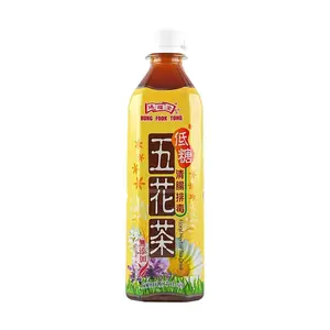 HUNG FOOK TONG Low Sugar Wu Hua Cha 500ml - Sugar-Free Herbal Tea for Detox & Colon Cleanse