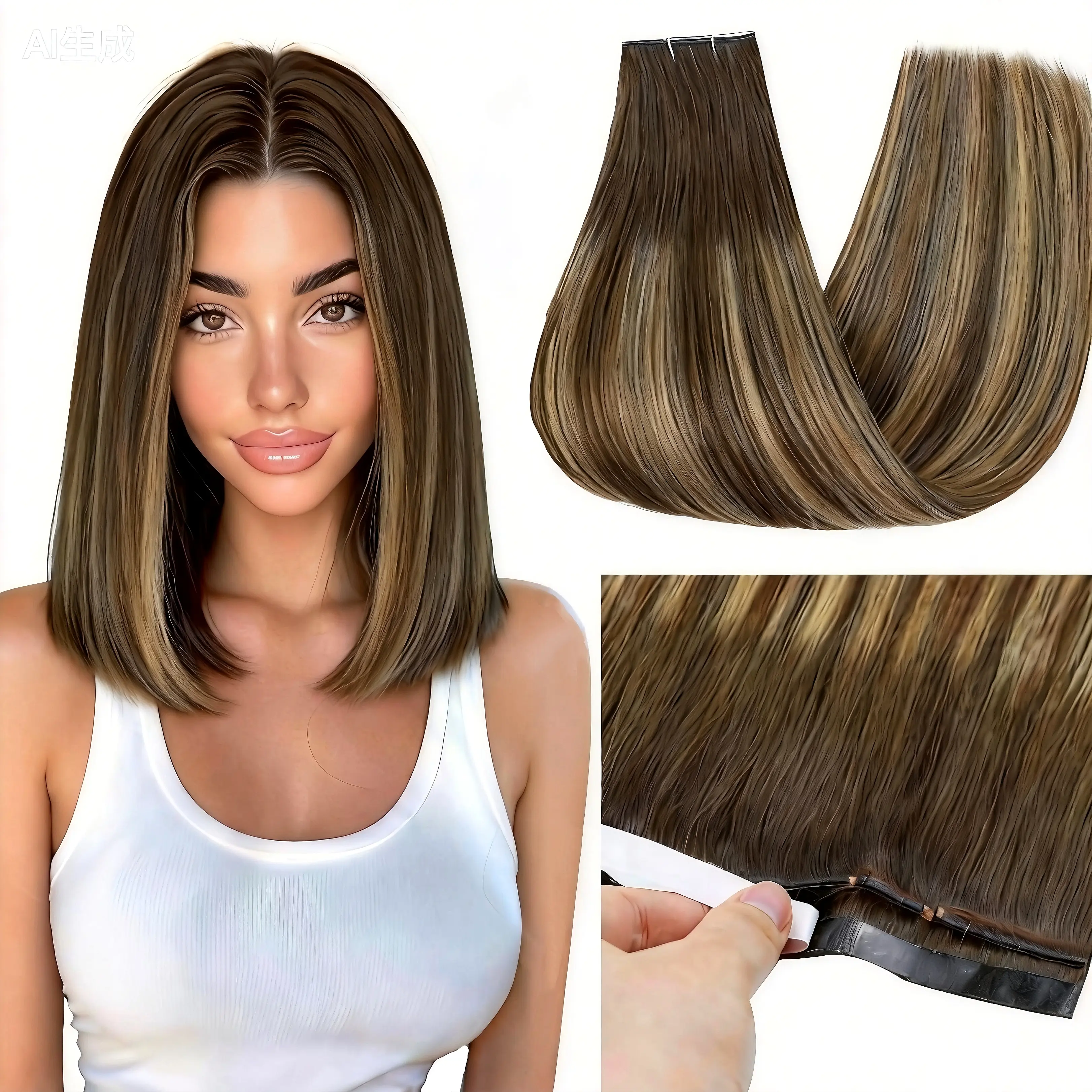 #4-4-27 Brown Balayage Caramel Blonde