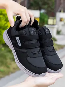 Men's Sporty Velcro Design Walking Shoes, Casual Comfortable Breathable Sneakers, Fashionable Low Top Shoes for Daily Wear, Athletic Footwear