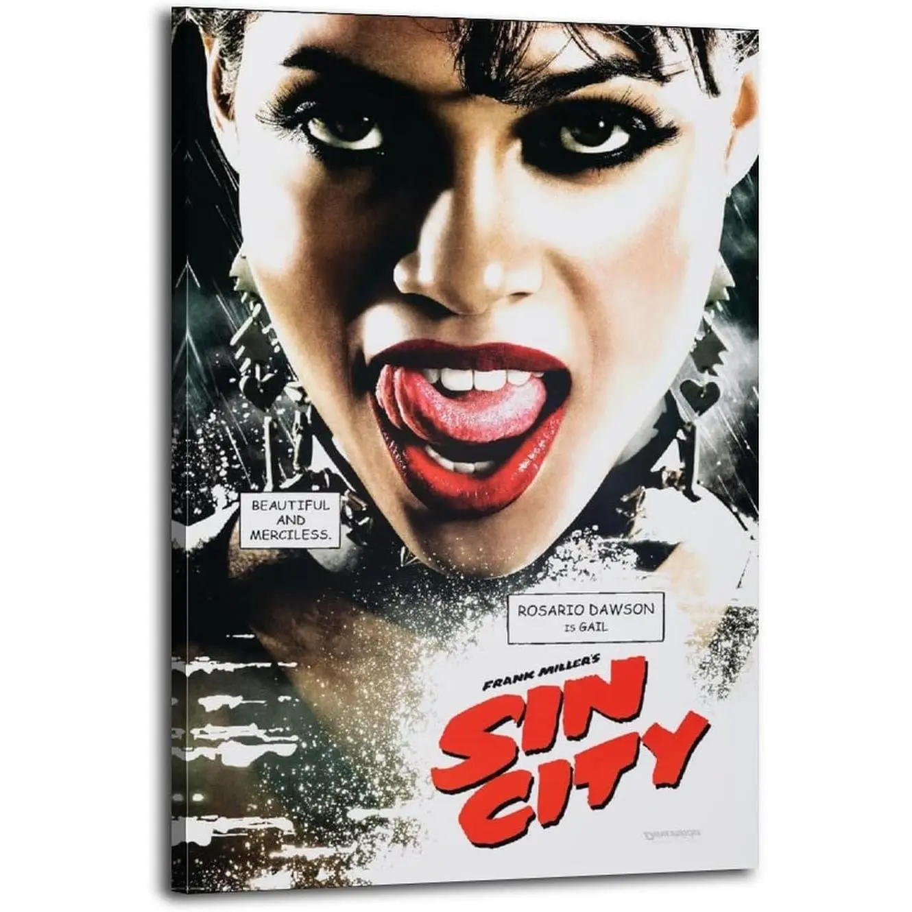 Sin City Movie Poster Canvas Art Print, Home Bedroom Wall Decoration Artwork, 20x30inch(50x75cm) Aesthetic Gift for Home Supplies