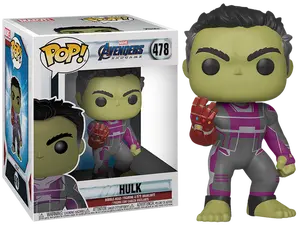 Funko Pop! Hulk 6-inch, Gauntlet, Endgame 478 Vinyl Figure