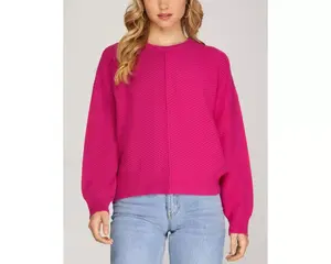 Pink Color Block Sweater
