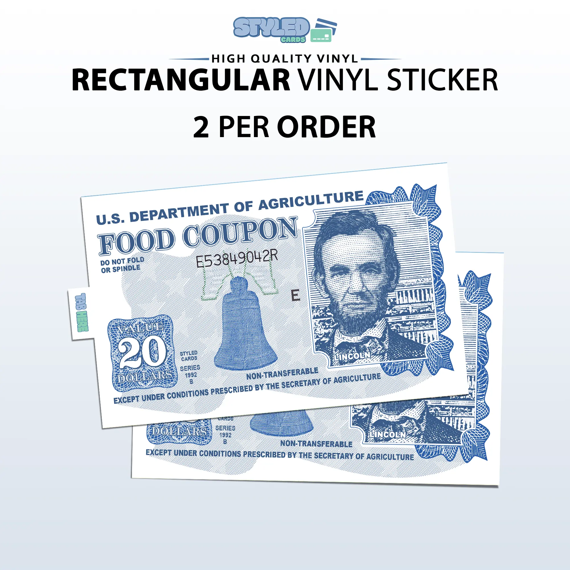 funny 20 food coupon rectangular vinyl sticker