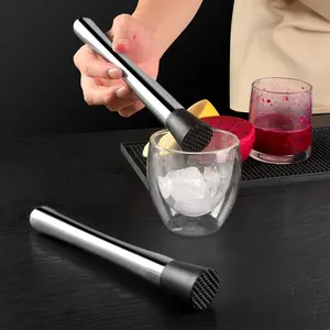 Stainless Steel Juice Muddler, Ice Crusher, Lemon Press, Cocktail Tool, Kitchen Utensil, Random Style, Handheld Fruit Squeezer