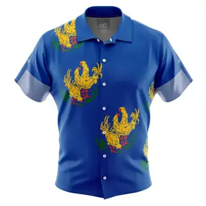 Costa del Sol Chocobo Final Fantasy 7 Button Up Hawaiian Shirt | Cool Summer Ape Anime Vibes for Men & Fans for adults and children