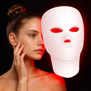 2027 New Face Neck Light Therapy Mask, Nir LED with 7 Color Options, Rechargeable Ergonomic Design, Facial Care, Facial Beauty Machine, facial beauty instrument, Perfect Holiday Gift