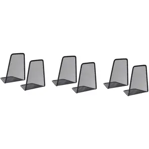 6pcs Sturdy Iron Metal Frame Decorative Barbed Wire Bookends Mesh Book Dividers for Bookshelf Organization and Storage