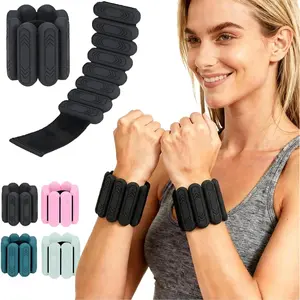 Wrist & Ankle Weights for Women Men, 1lb/2lb/4lb Set of 2 - Adjustable Wearable Weighted Bands,   Arm &  Weights for Pilates, Yoga, Walking, Dance,  Workout & Gym