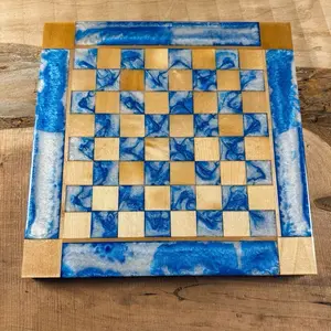 Ocean Cloud Maple Wood Chess Board (INCLUDES PIECES) Ocean Cloud Maple Wood Chess Board (INCLUDES PIECES)