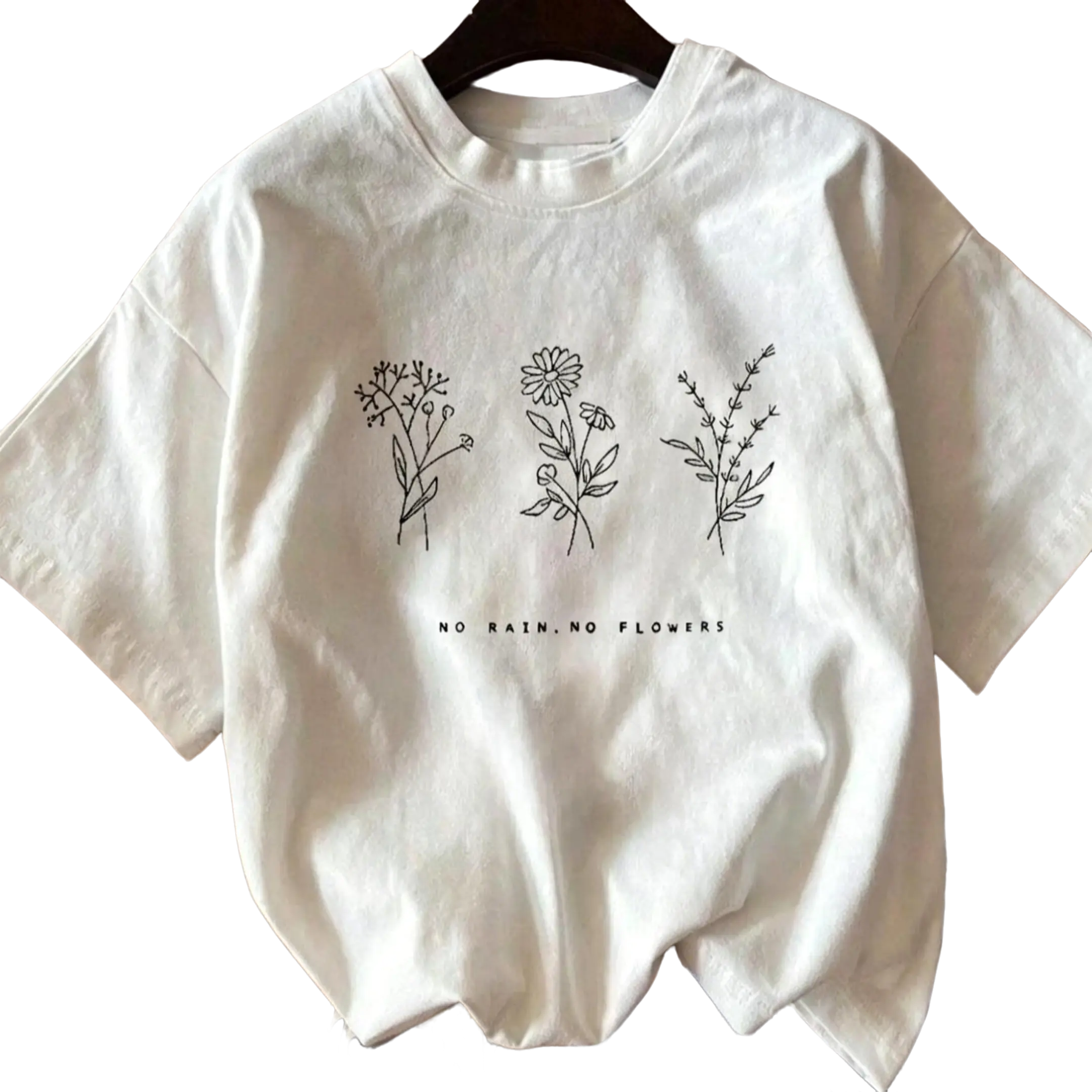 Women's Oversized Printed Floral & Letter Sports Top - Casual Short Sleeve Round Neck Everyday Tshirt with Breathable Fabric for Summer Daily Wear, Apparel