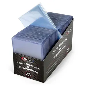 BCW Card Sleeves & Toploaders 100 Each Standard 3x4 Card Protectors