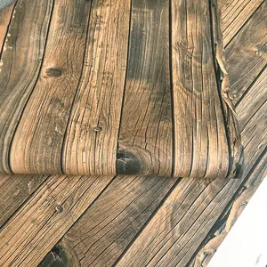 Wood Grain PVC Self-Adhesive Wallpaper Roll, Decorative Wallpaper, Home Decor Wallcovering, Ideal for TV Backdrop & Kitchen Renovation, Enhance Living Spaces