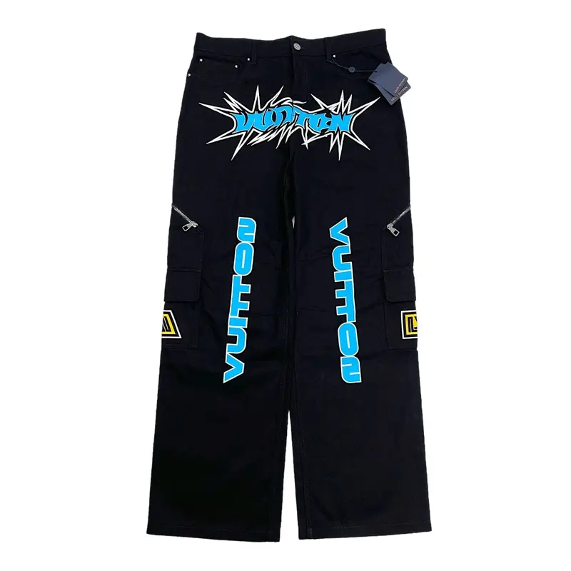 Louis Vuitton Racing Urban Multi Pocket Jeans Black Multi