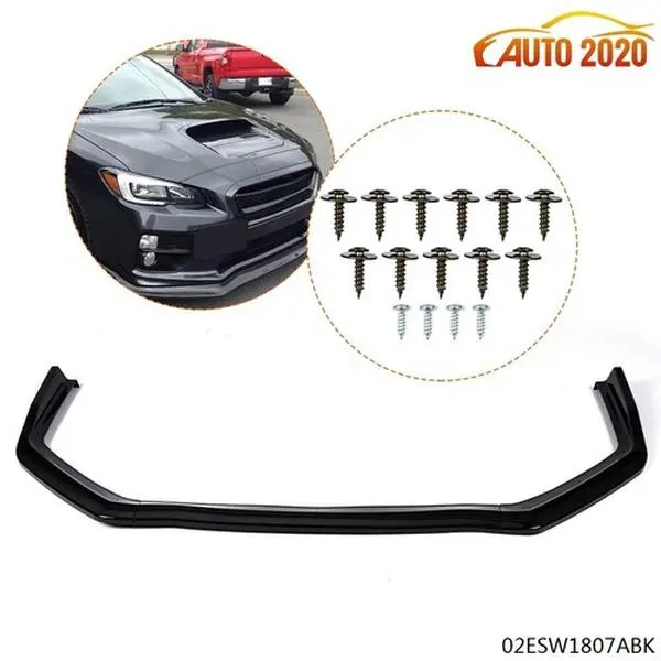 CS-Style Painted Front Bumper Body Lip Trim - 3Pcs High-Quality ABS Flexible Aerodynamic Sport Car Styling Part with Durability, Fits 2015-2020 Subaru WRX STi