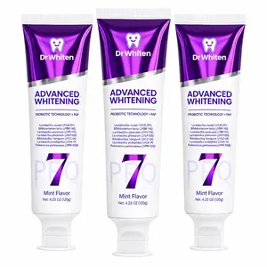DrWhiten 7-Pro Purple Whitening Toothpaste, Mint Grape Flavor, Upgraded Purple Formula with 7 Probiotics, Peroxide-Free Teeth Whitening, Gentle Enamel Care, Fresh Breath, Daily Oral Care Intensive