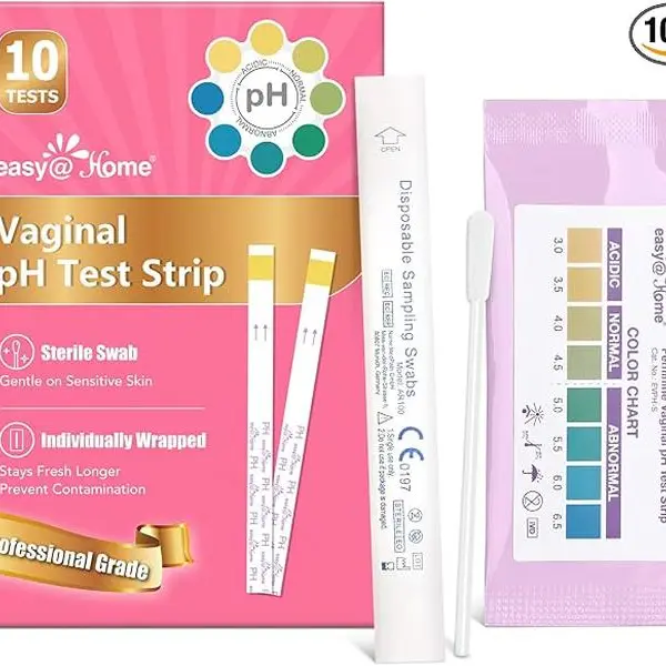 Easy@Home Vaginal pH Test Strips for Women | 10/30 Count Options, BV & Yeast Infection Test Kit at Home with Swabs