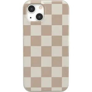 Casely iPhone 13 Case | Fit Check | Neutral Checkerboard | Compatible with MagSafe | Classic Ultra Thin Design