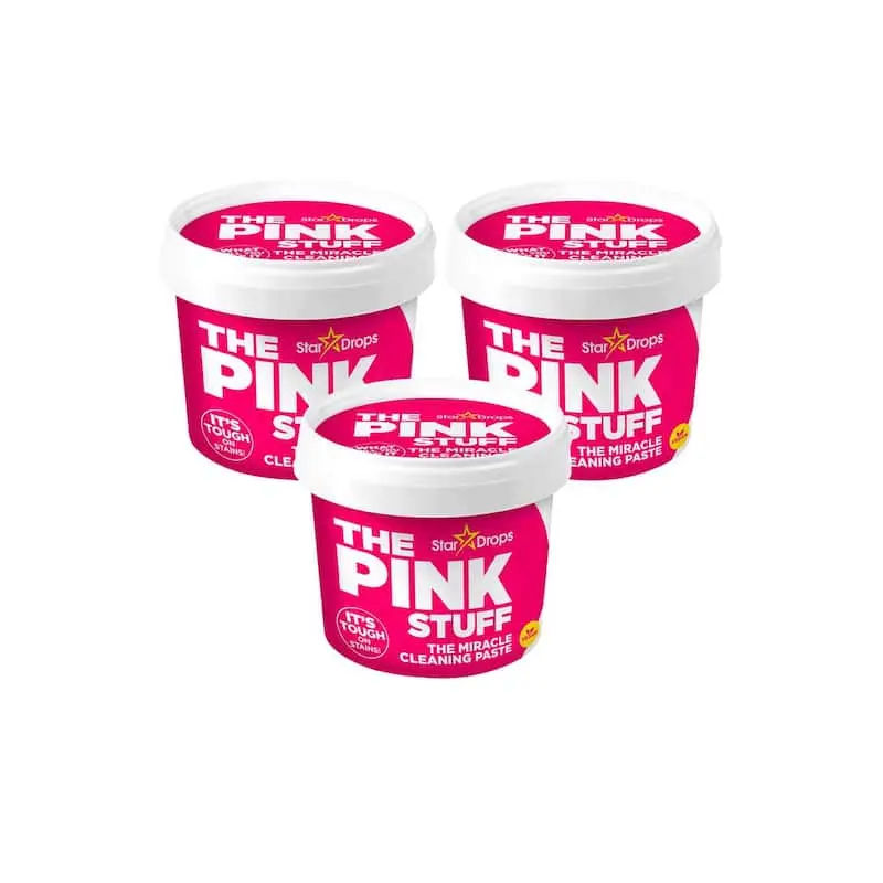 THE PINK STUFF 500 g Miracle Cleaning Paste All Purpose Cleaner, Miracle Cleaning Paste, All-Purpose Paste, Mild Abrasive Cleaner, Vegan Cleaner, Cruelty-Free, Cleans Stoves Jewelry Sneakers, Rhubarb Scent, Budget-Friendly Cleaner.