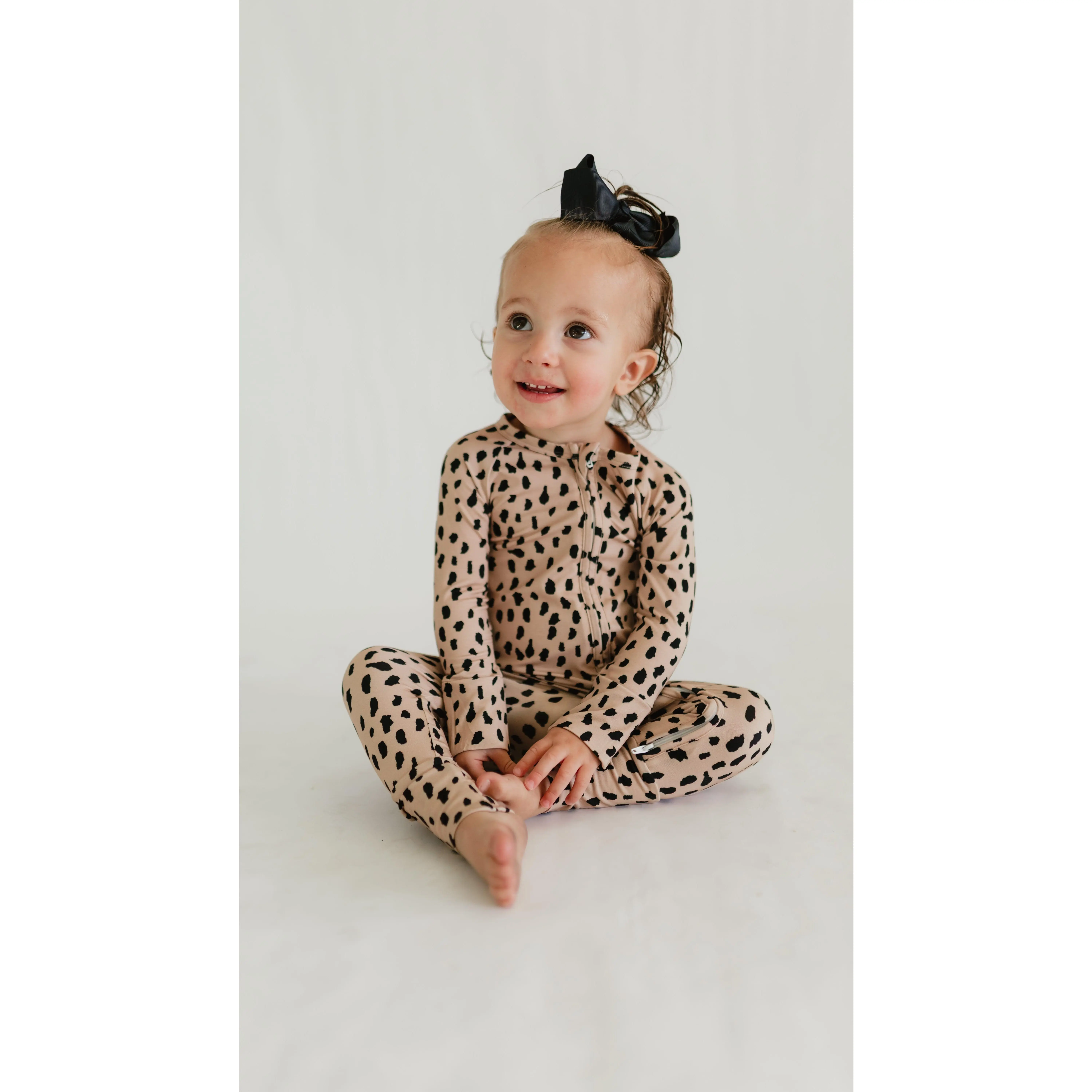 Infant Romper in Brown Cheetah