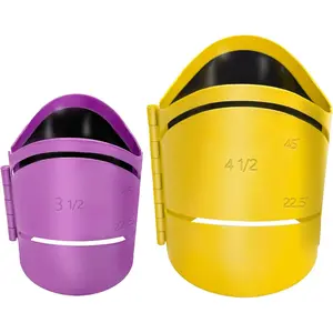 Pipe Cutting Guide Kit Includes Sizes 3-1/2 inch, 4-1/2 inch, Pipe Saddle Template Cutting Guide Fit for Pro Pipe Cutting Guide,Saddle Cuts at 22.5° 45° 90° (3-1/2 in + 4-1/2 Inch)