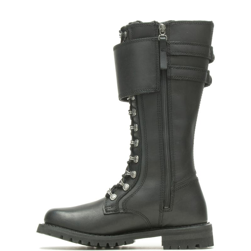 Harley-Davidson Grimes 12" Lace D87205 Womens Black Leather Motorcycle Boots