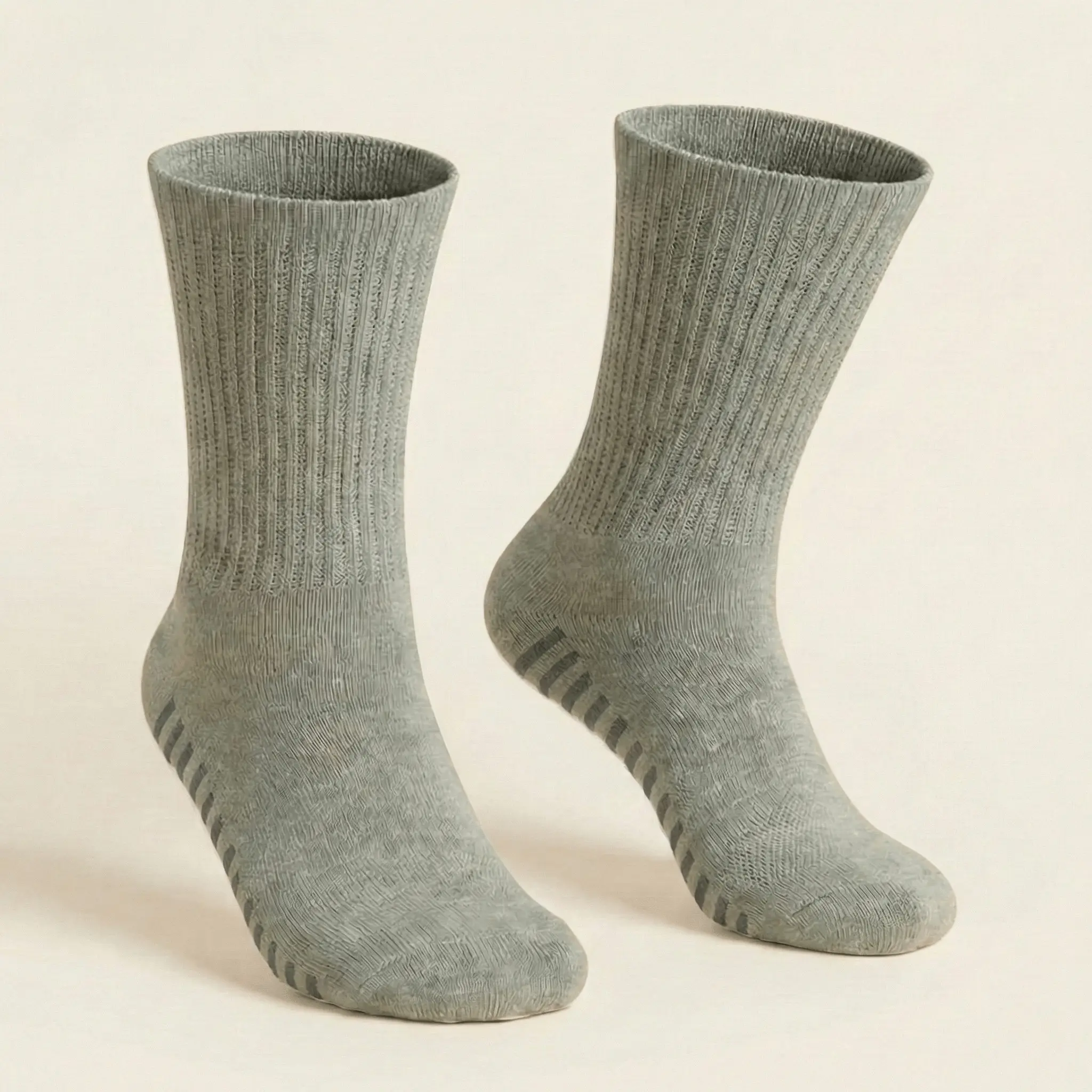 Men's Diabetic Grip Socks 3-Pack, Gray