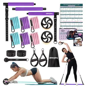 Pilates Bar Kit with Resistance Bands Multifunctional Exercise Bar