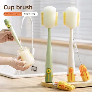 Five-In-One Cup Brush Set, Long Handle Cleaning Brushes Cleaner for Insulated Cups, Baby Bottles, Wine Glasses, Water Kettles, Coffee Makers