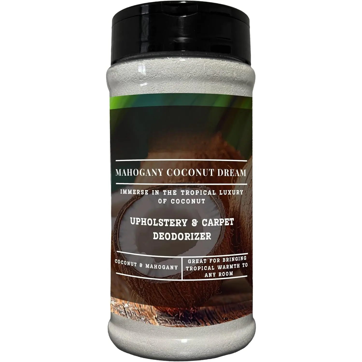 Mahogany Coconut Dream Carpet Freshener Powder: Powerful Odor Eliminator for Home, Upholstery Deodorizer, Carpet Deodorizer, Pet Urine, Cat Litter Box - Mahogany Coconut Dream Fragrance.