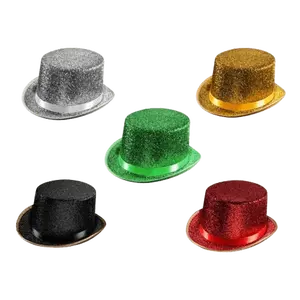 Top Hat for Adults – Classic Costume Hat with Gold Trim – One Size Fits Most – Perfect for Theme Party, Birthday ,Performances & Holidays