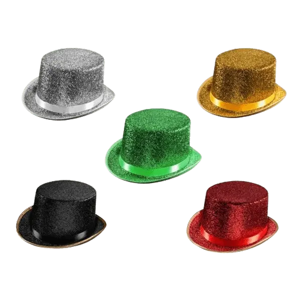 Top Hat for Adults – Classic Costume Hat with Gold Trim – One Size Fits Most – Perfect for Theme Party, Birthday ,Performances & Holidays