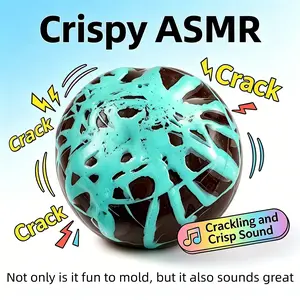 Chocolate Color Crispy Ball, Super Stress Relief Toy, Squeeze Fidget Ball, Crunchy Asmr Sound, Slow Rebound Pressure Relief, Perfect Gift for Parties and Holidays