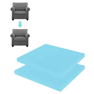 high-density foam pad, 20 inches × 20 inches. Comfortable and durable dining chair pad and wheelchair pad with a smooth texture. Blue/white.