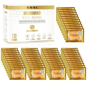 CHMI Under Eye Patches (50 Pairs) - 24K Gold Eye Patches for Puffy Eyes, Dark Circles, EyeBags and Wrinkles, Collagen Skin Care Products, Beauty & Personal Care