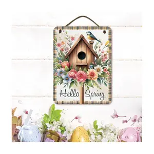 Courtside Market Birdhouse, Hello Spring 12x16Artboard with T