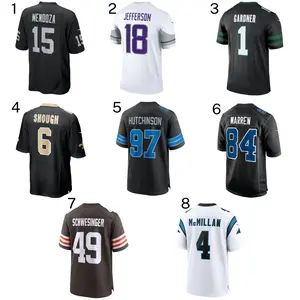Game Day Men's Football Jersey V-Neck Breathable Mesh Sport Shirt