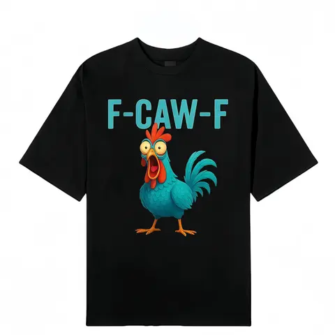 Women's Fitted Chicken Graphic Short-Sleeve Black Cotton T-Shirt - Round Neck, Lightweight Everyday Top for Animal Lovers, Summer Outdoor Casual Wear, Women's Clothes, T Shirts Women