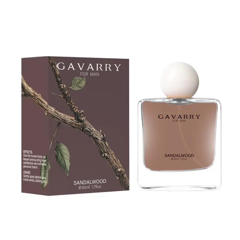 Gavarry Sandalwood Perfume, Aromatic Scent, Fresh Pine & Eucalyptus Top Notes, Smooth Woody Heart, Warm Amber & Musk Base, Liquid Form, Non-Flammable