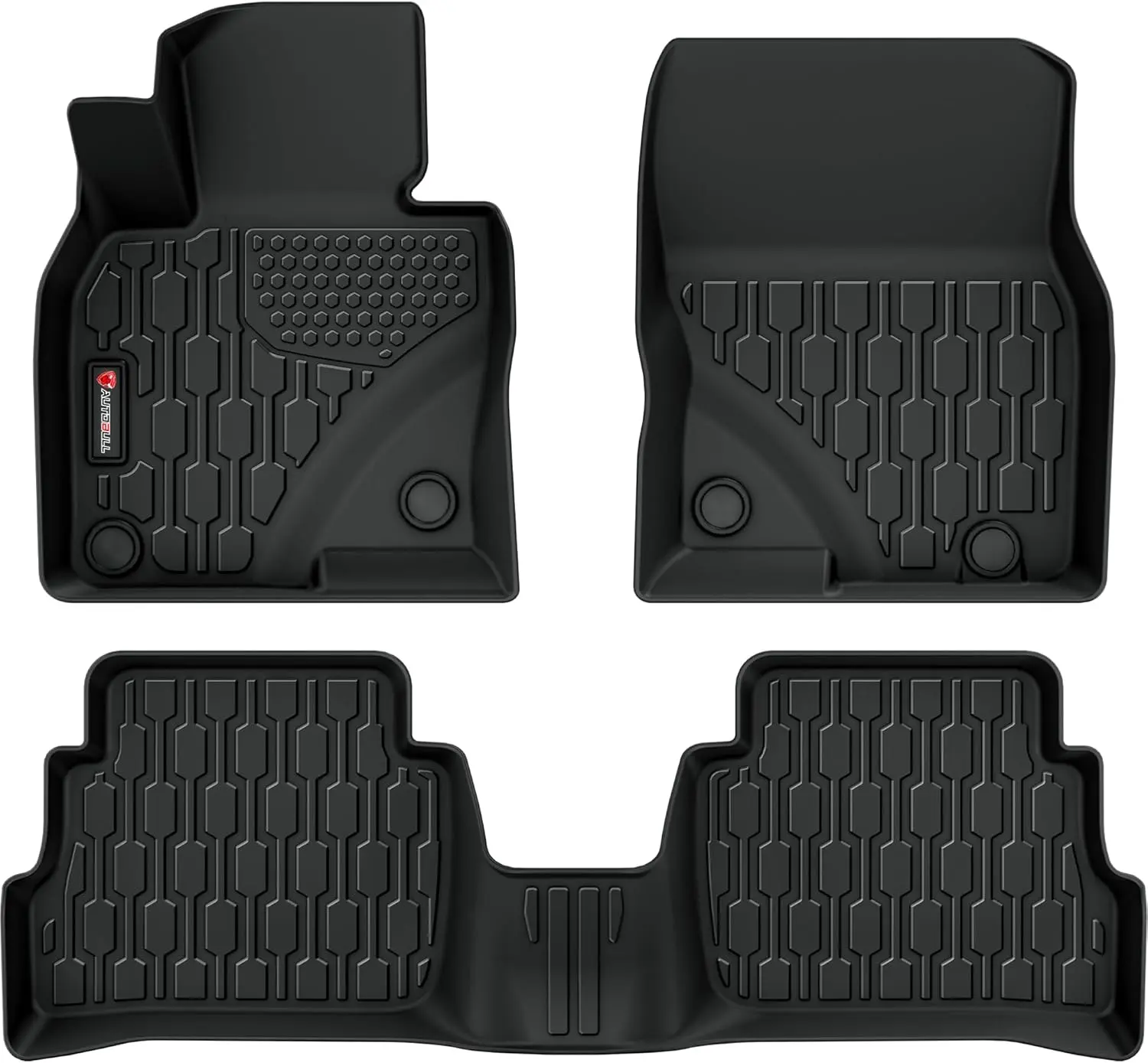Floor Mats Compatible with Mazda CX-5 2017-2025, All Weather TPE Floor Liners, Custom Fit Car mats, 1st & 2nd Row, Black
