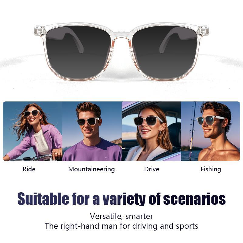 Smart Glasses Bluetooth Audio Sunglasses,Built-in Mic & Speakers,Unisex & Waterproof,For Motorcycle, Running, Summer Outdoor,Music Call Smart Glasses Bluetooth Audio Sunglasses,Built-in Mic & Speakers,Unisex & Waterproof,For Motorcycle, Running, Summer Outdoor,Music Call