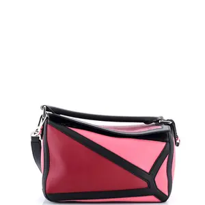 Pre-owned Loewe Leather Top Handle Bags Puzzle Bag Small by Rebag