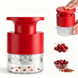 Cherry Pitter Multiple, Push Type Cherry Corer Multiple, Kitchen Cherry Jam 7 Holes Multi Pitter Tool, 7-in-1 Cherry Seed Remover Quick Portable Cherry Pitting Tool