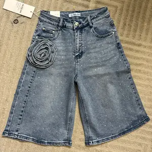 Bermudas  denim con brillo Short